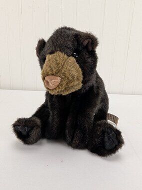 Folkmanis Small Black Bear Plush Hand Puppet 9" Stuffed Animal Pretend Play